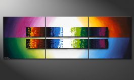 Das Wandbild 'Expression of Colours' 210x70cm
