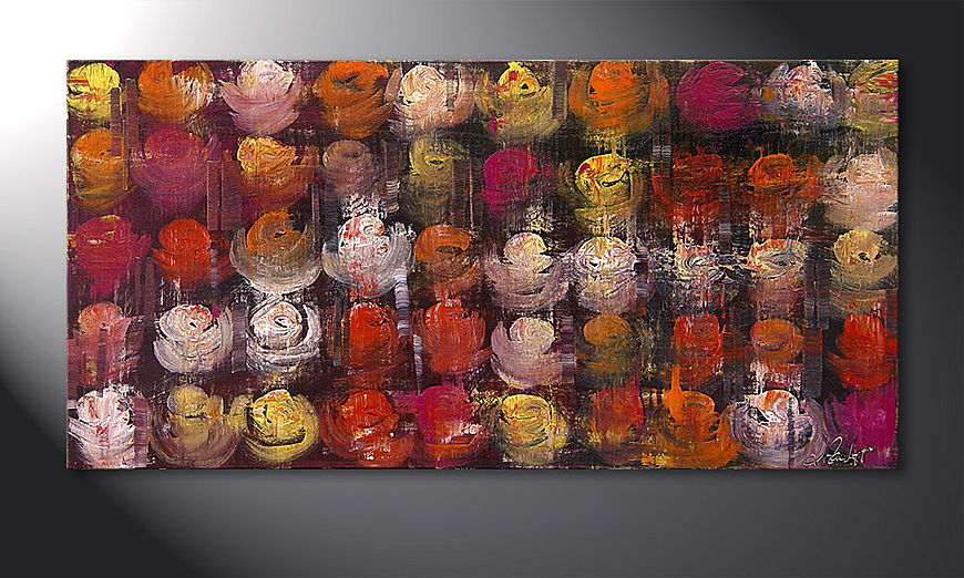 Das Wandbild Colored Roses 120x60x2cm