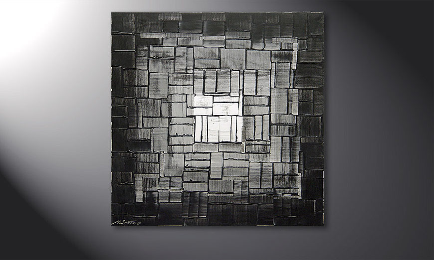 Das Wandbild Light Cube in 80x80x2cm