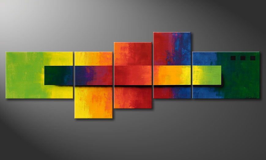 Das XXL Wandbild Facets of a Rainbow 260x90x2cm