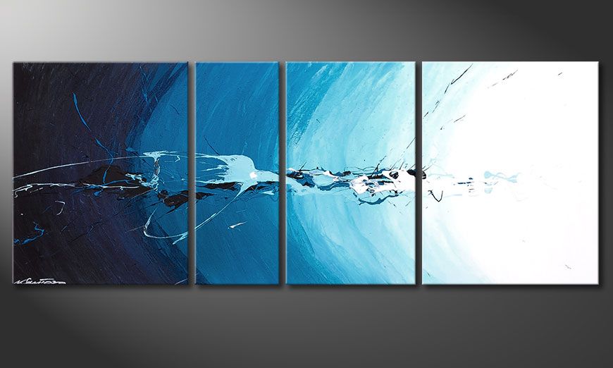 Das blaue Bild Water Splash 130x50x2cm