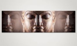 Das Buddha Wandbild<br>'Silence' 170x50cm