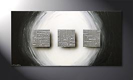 'Cubes of Silver' 120x60cm quadro