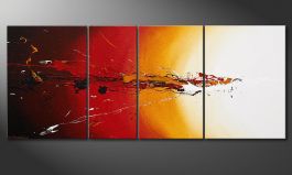 'Fiery Splash' 170x70cm dipinto moderno