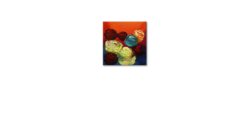 Colors of Roses 70x70cm Wandbild