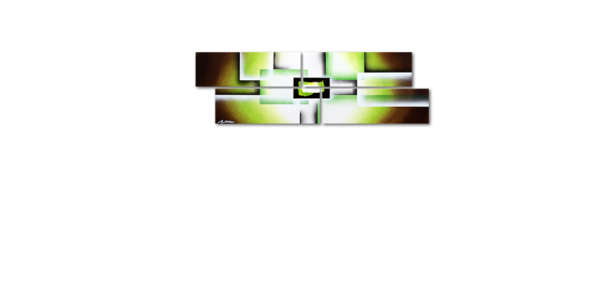 Das Keilrahmenbild Green Spirit 130x40cm