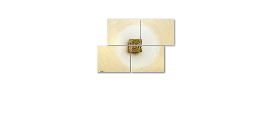 Das Wandbild Golden Cube 115x80cm