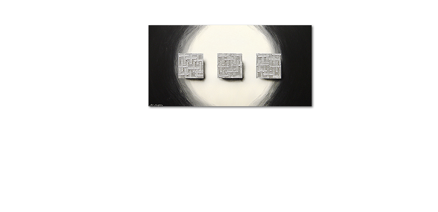 Das XXL Bild Cubes of Silver 140x70cm