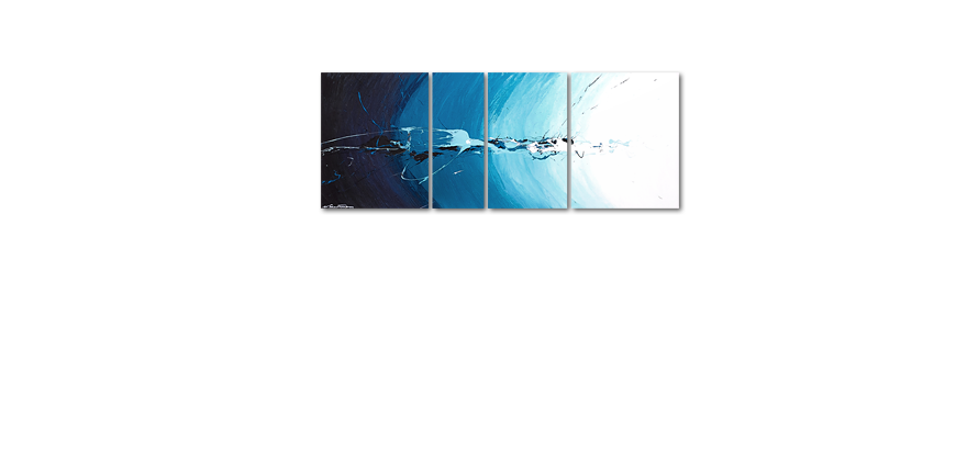 Das blaue Bild Water Splash 130x50cm