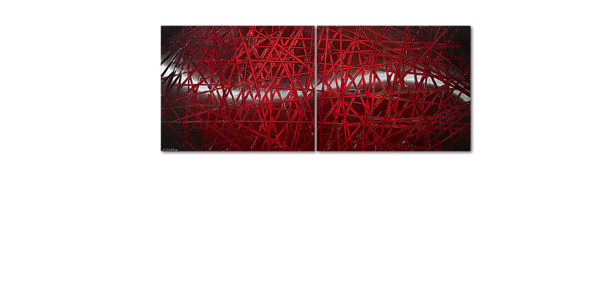 Das moderne Bild Red Push 200x80cm