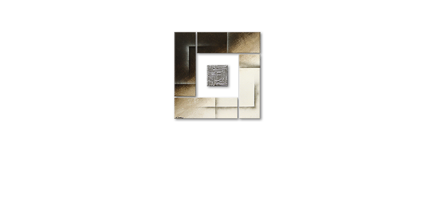 Unser Wandbild Silver Cube in 80x80cm