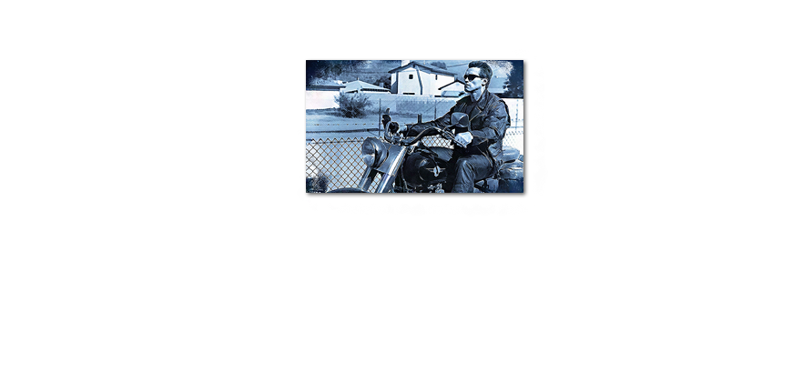 Das gedruckte Leinwandbild Terminator in 100x60cm