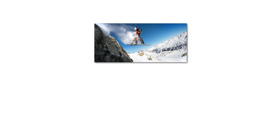 Das moderne Wandbild Snow Ride 120x50cm