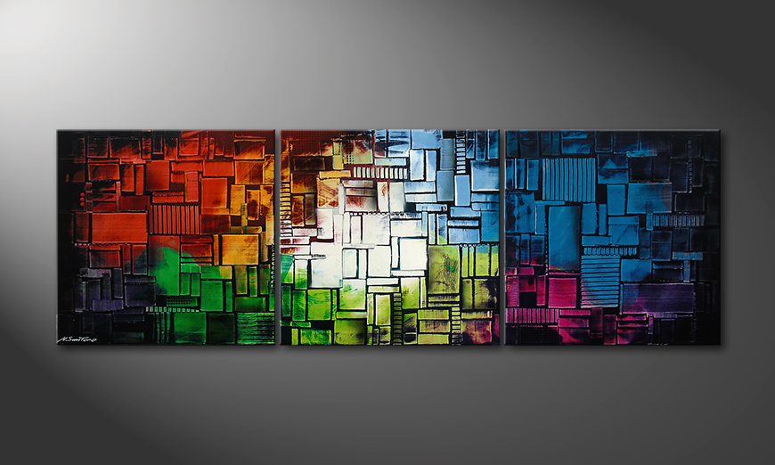 Das Wandbild Color Cubes210x70x2cm