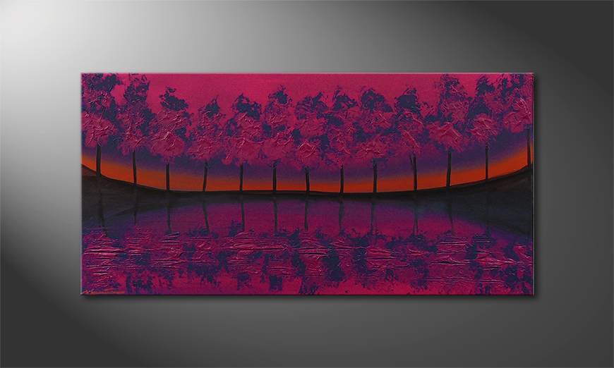 Das Wandbild Purple Tree 120x60x2cm