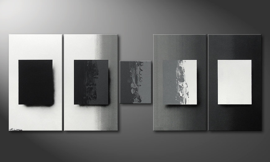 Shades of Grey 230x90x2cm Wandbild