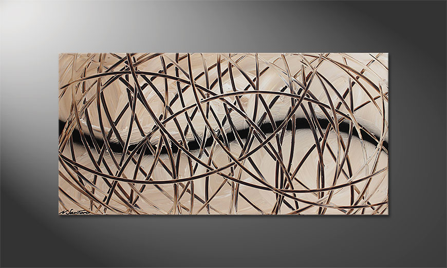 Das Acrylbild Desert Traces 120x60cm