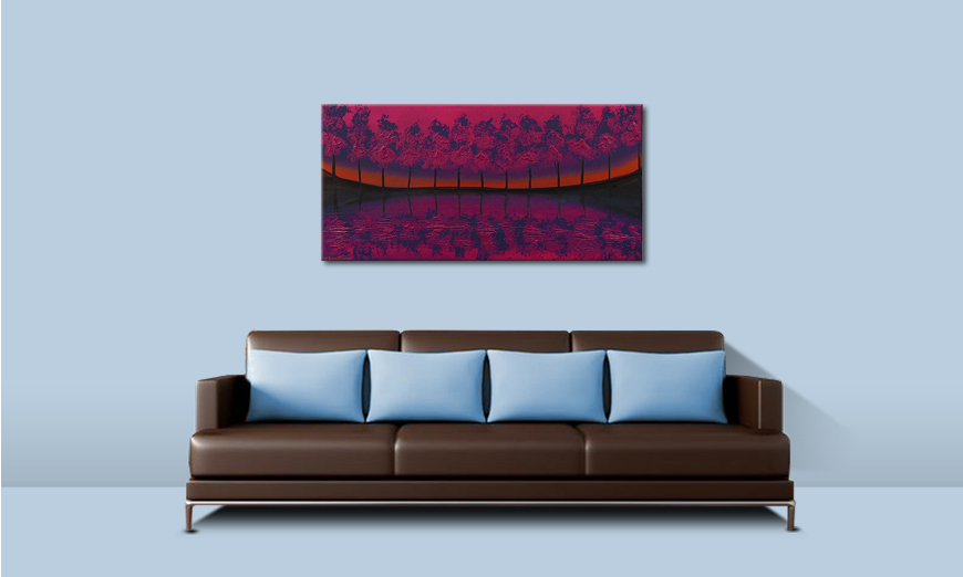 Das Wandbild Purple Tree 120x60cm