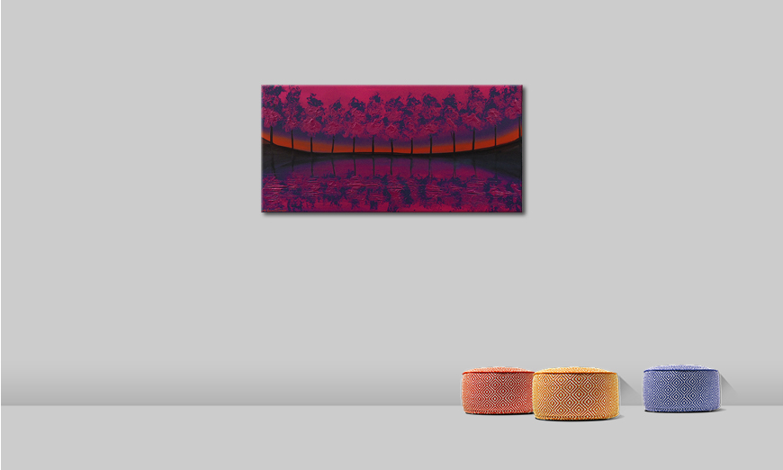 Das Wandbild Purple Tree 120x60cm
