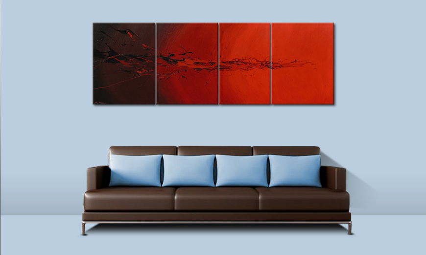 Das Wohnzimmer Bild Devil Splash 230x80cm