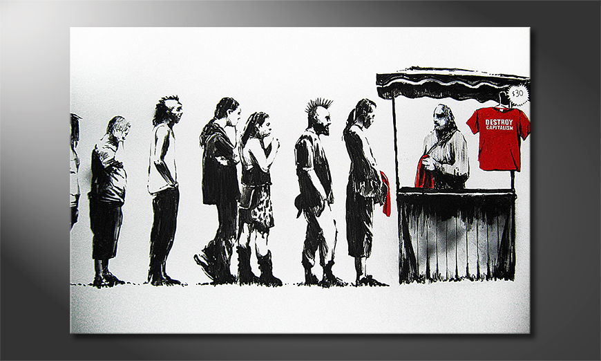 Das Leinwandbild Banksy No6