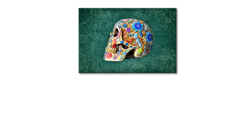 Das-Leinwandbild-Colorful-Skull