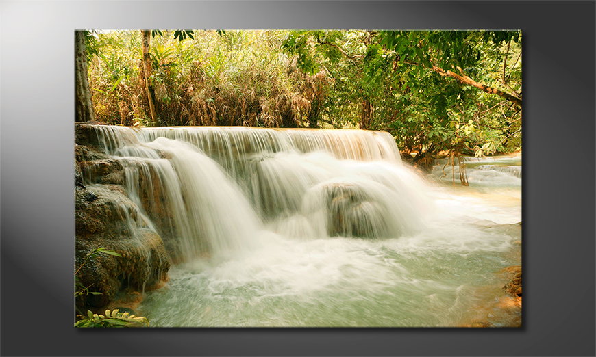 Das-Leinwandbild-Jungle-Waterfall