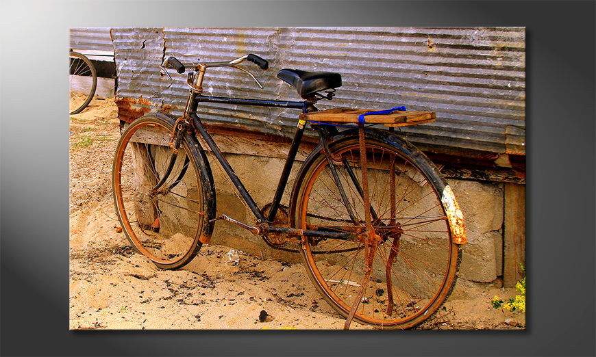 Das Leinwandbild Old Bicycle