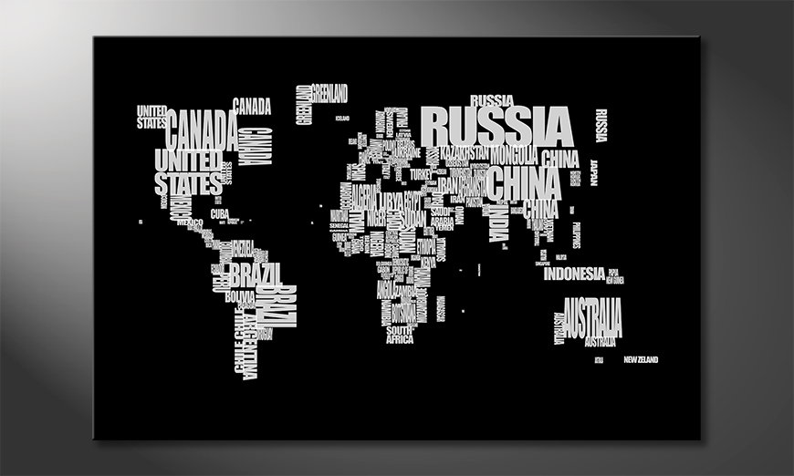 Das Leinwandbild Weltkarte Nr14