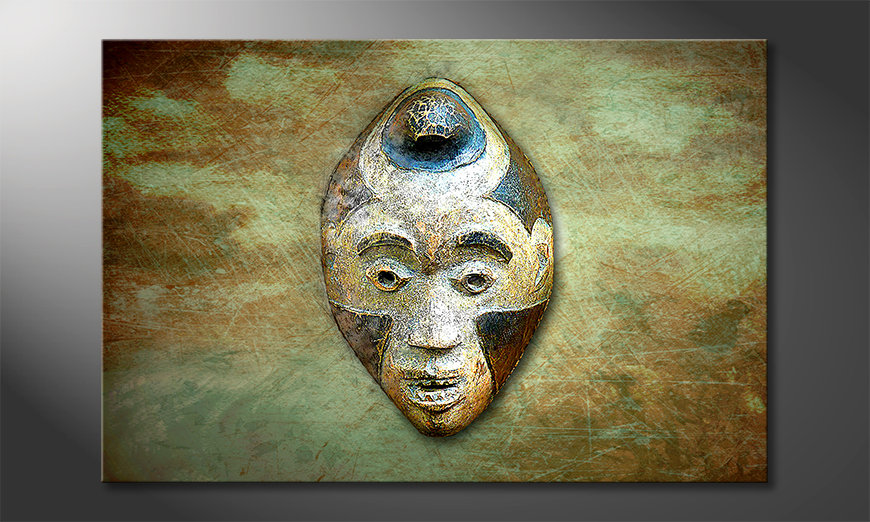Das-Wandbild-Afro-Head