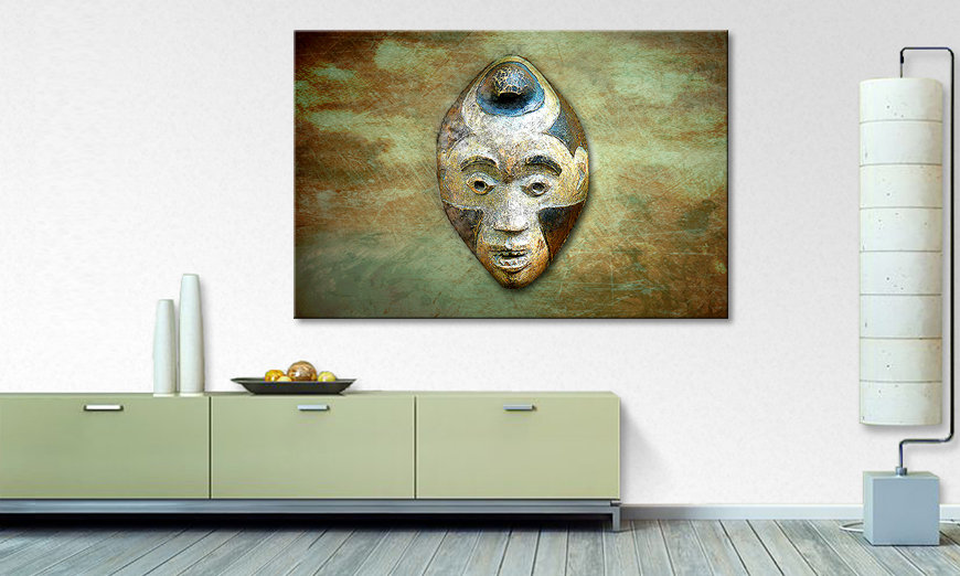 Das Wandbild Afro Head