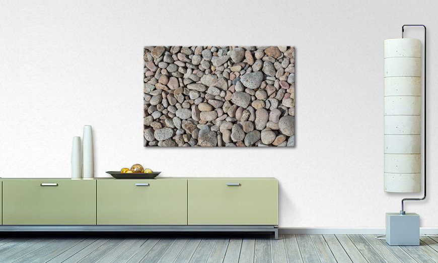 Das Wandbild Pebble Stones