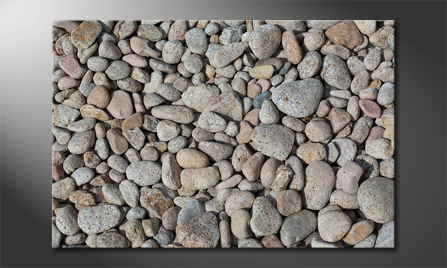 Das Wandbild Pebble Stones