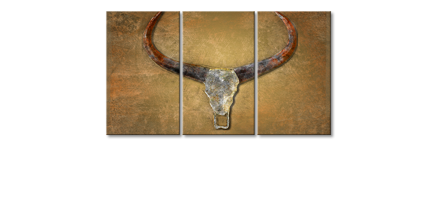 Das-exklusive-Bild-Bull-Skull-180x100-cm
