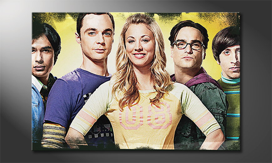 Das gedruckte Leinwandbild Big Bang Theory