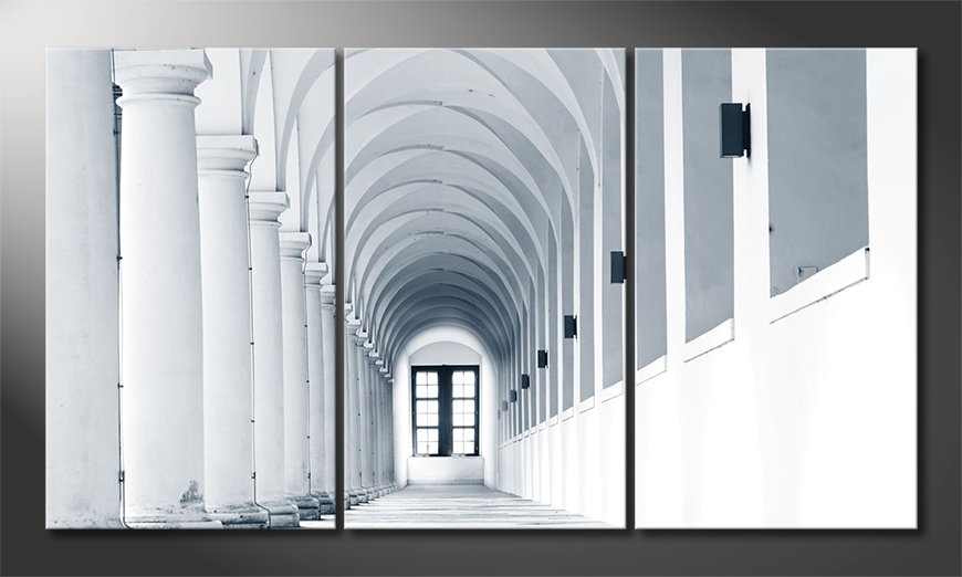 Das-gedruckte-Leinwandbild-Columns-Gallery-180x100-cm