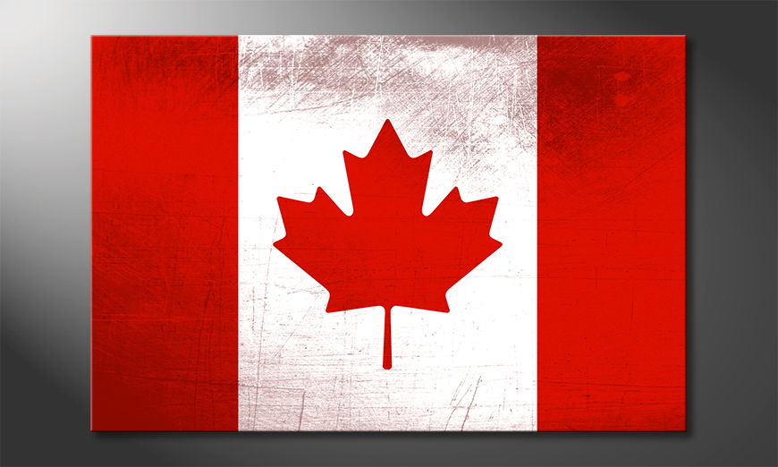Das gedruckte Leinwandbild Kanada