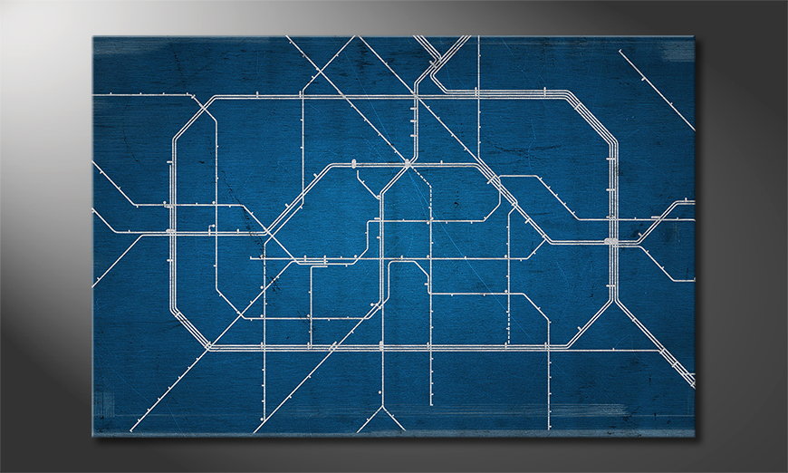 Das moderne Leinwandbild Berlin Metro