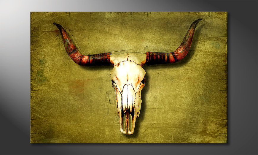 Das-moderne-Leinwandbild-Buffalo-Bull