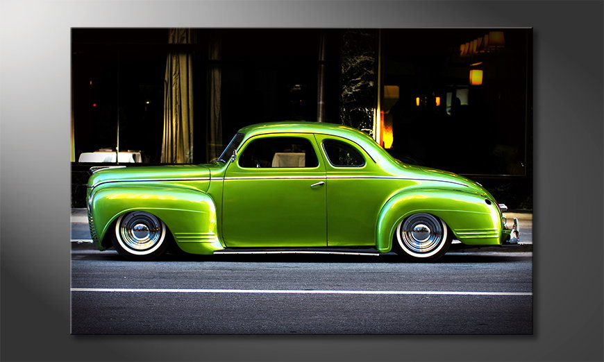 Das-moderne-Wandbild-Green-Car