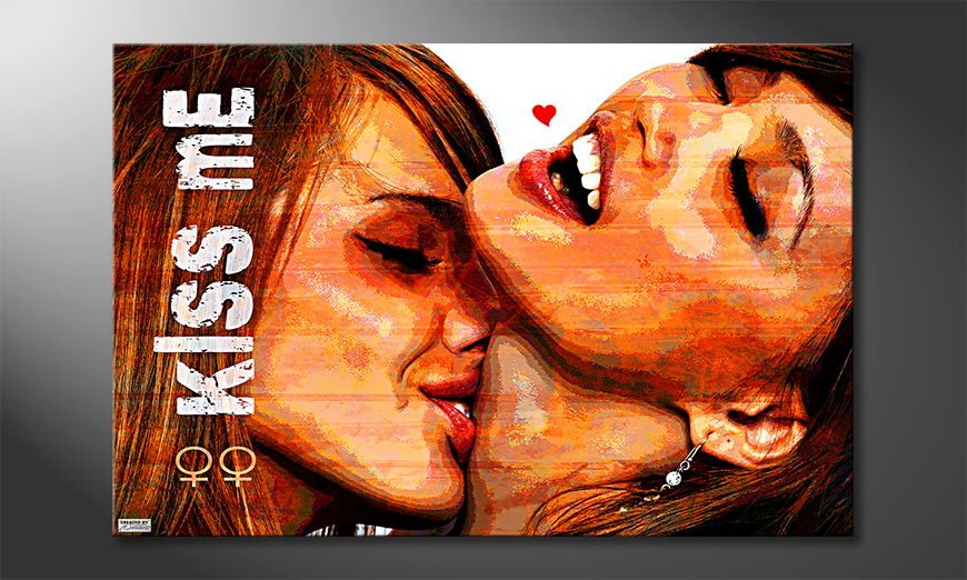 Das-moderne-Wandbild-Kiss-Me