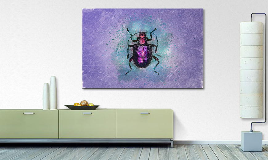 Das moderne Wandbild Purple Friend