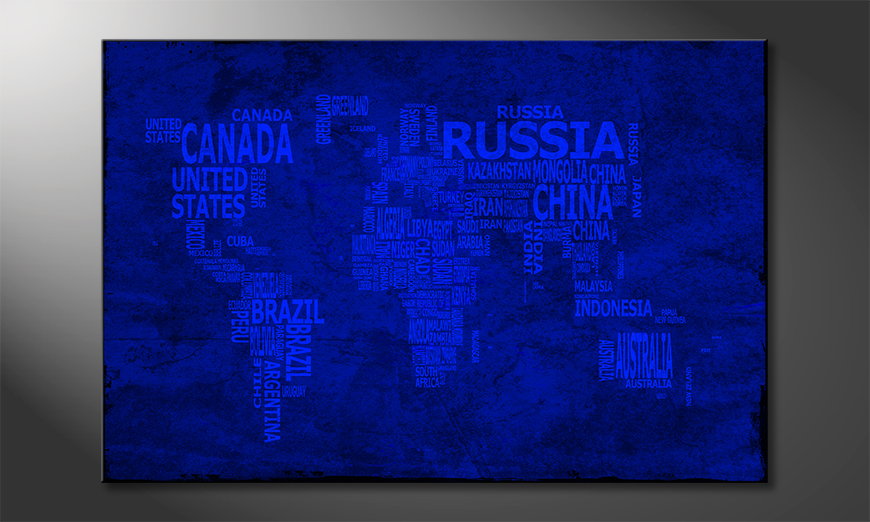 Das moderne Wandbild Weltkarte Nr10