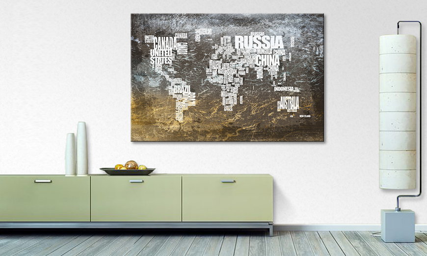 Das moderne Wandbild Weltkarte Nr20