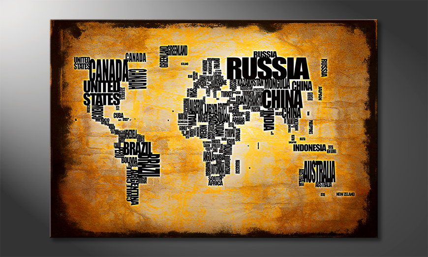 Das moderne Wandbild Weltkarte Nr5