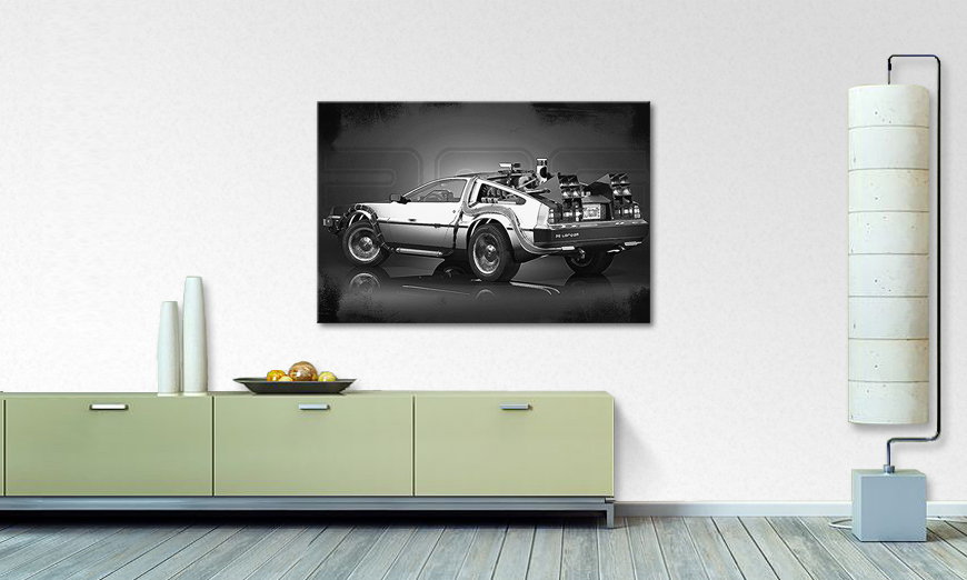 Das stylische Wandbild DeLorean