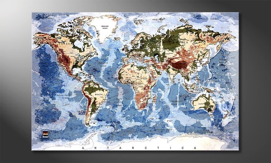 Die Weltkarte Oldworldmap in 6 Größen