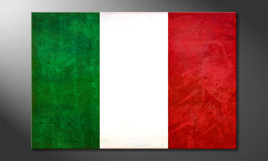 Flagge als Leinwandbild: Italien
