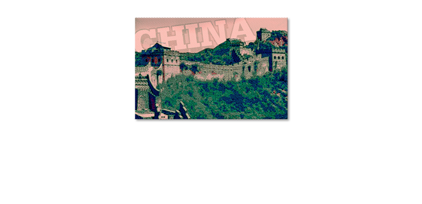Gedrucktes-Leinwandbild-Chinesische-Mauer