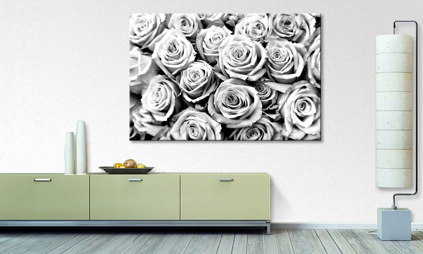 Moderne Wanddekoration Creamy Roses